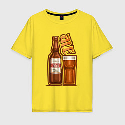 Мужская футболка оверсайз Пиво эль