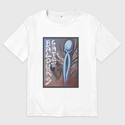 Футболка оверсайз мужская Baldurs Gate 3 Иллитид, цвет: белый