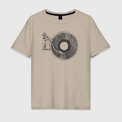 Мужская футболка оверсайз Vinyl style