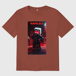 Мужская футболка оверсайз Roblox red style