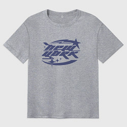 Футболка оверсайз мужская New York - Y2K, цвет: меланж