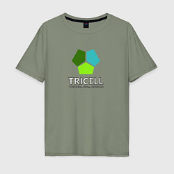 Футболка оверсайз мужская Tricell Inc, цвет: авокадо
