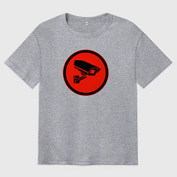 Футболка оверсайз мужская Skibidi toilet Камера, цвет: меланж