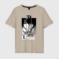 Мужская футболка оверсайз Death Note - L