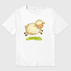 Мужская футболка оверсайз Весёлая овечка