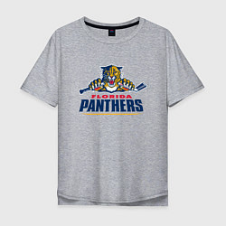 Футболка оверсайз мужская Florida panthers - hockey team, цвет: меланж