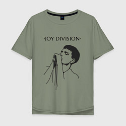 Футболка оверсайз мужская Йен Кёртис Joy Division, цвет: авокадо