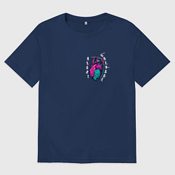 Мужская футболка оверсайз Heart grenade - сердечная граната