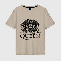 Мужская футболка оверсайз Queen - logo