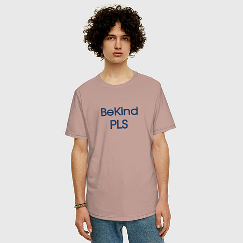 Мужская футболка оверсайз Kind / Пыльно-розовый – фото 3