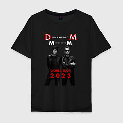 Футболка оверсайз мужская Depeche Mode 2023 Memento Mori - Dave & Martin 04, цвет: черный