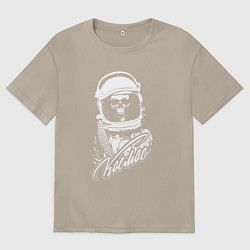 Мужская футболка оверсайз Космос-Уникальный советский леттеринг на тему косм