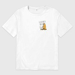 Футболка оверсайз мужская Ленивиц за ноутом, цвет: белый