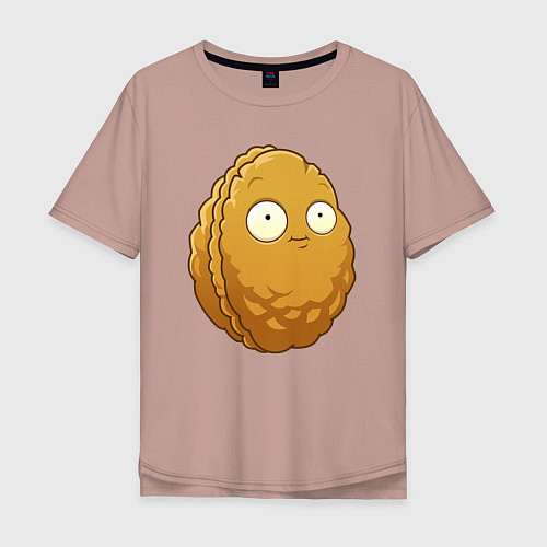 Мужская футболка оверсайз Стенорех / Пыльно-розовый – фото 1