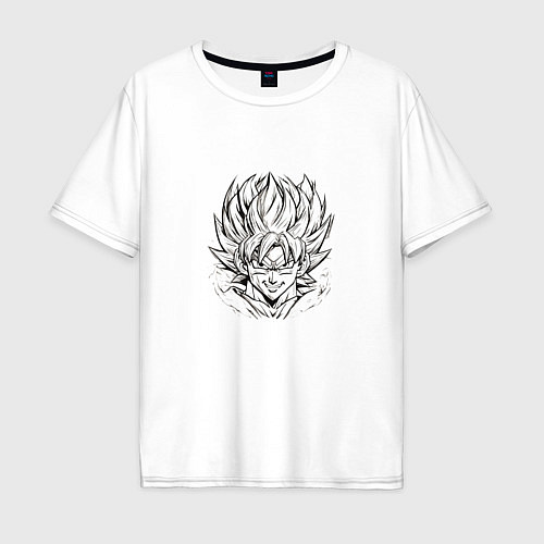 Мужская футболка оверсайз Персонаж Goku / Белый – фото 1