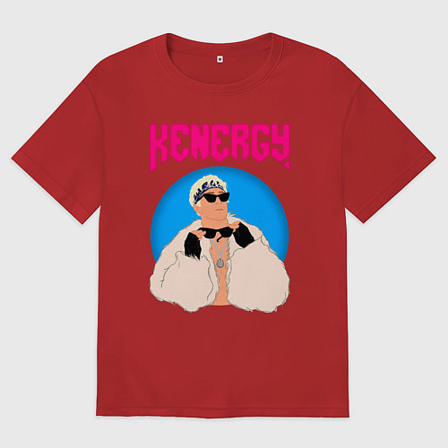 Мужская футболка оверсайз Кен и Барби / Красный – фото 1