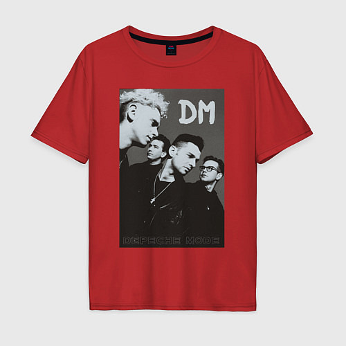 Мужская футболка оверсайз Depeche Mode 90 Violator / Красный – фото 1