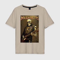 Мужская футболка оверсайз Megadeth - skeleton - heavy metal