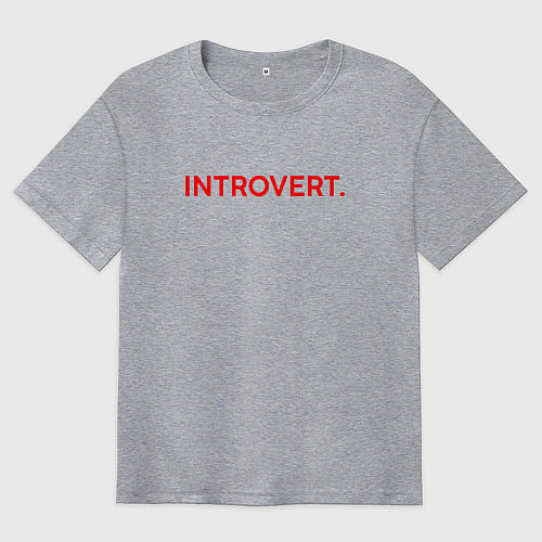 Мужская футболка оверсайз Интроверт арт / Меланж – фото 1