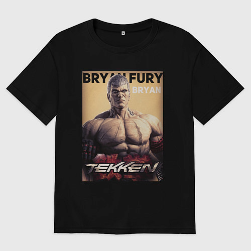 Мужская футболка оверсайз Tekken 8 Bryan Fury / Черный – фото 1