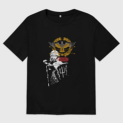 Футболка оверсайз мужская Легионер, цвет: черный