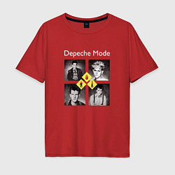 Футболка оверсайз мужская Depeche Mode - Early Years, цвет: красный