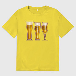 Мужская футболка оверсайз Glasses of beer