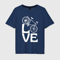 Мужская футболка оверсайз Любовь велосипедиста