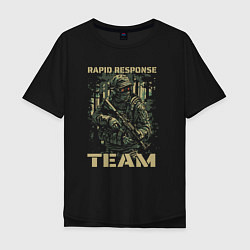 Мужская футболка оверсайз Rapid response team