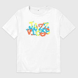 Мужская футболка оверсайз Джазовые вибрации