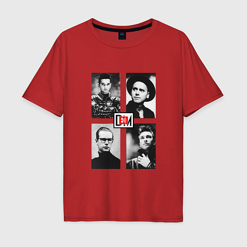 Мужская футболка оверсайз Depeche Mode - 101 For The Masses / Красный – фото 1
