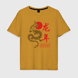 Мужская футболка оверсайз Year of the dragon