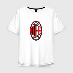 Мужская футболка оверсайз Футбольный клуб Milan