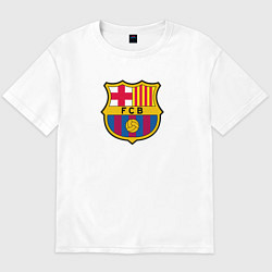 Футболка оверсайз мужская Barcelona fc sport, цвет: белый