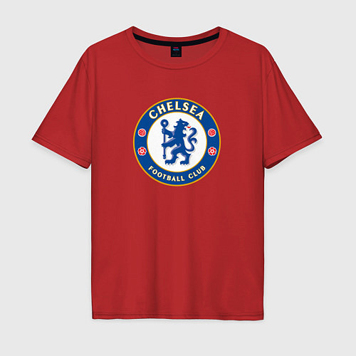 Мужская футболка оверсайз Chelsea fc sport / Красный – фото 1