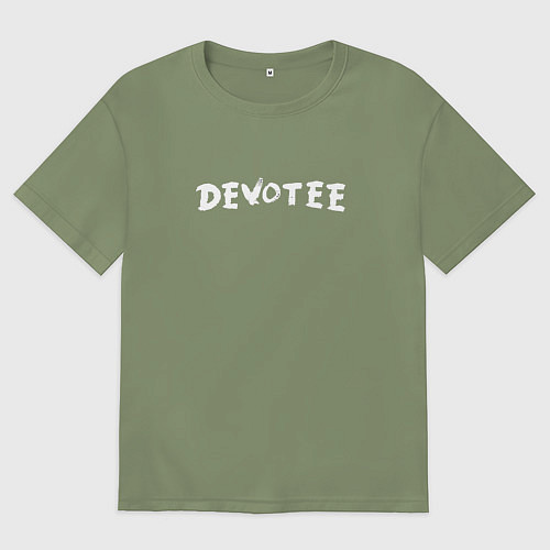 Мужская футболка оверсайз Depeche Mode - Devotee Mode / Авокадо – фото 1