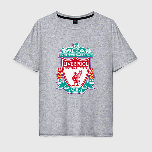 Мужская футболка оверсайз Liverpool fc sport collection / Меланж – фото 1