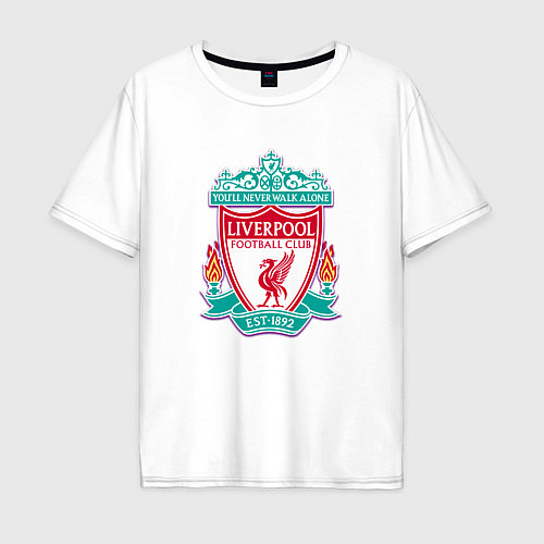 Мужская футболка оверсайз Liverpool fc sport collection / Белый – фото 1