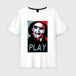 Футболка оверсайз мужская Play saw, цвет: белый