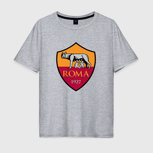 Мужская футболка оверсайз Roma sport fc / Меланж – фото 1