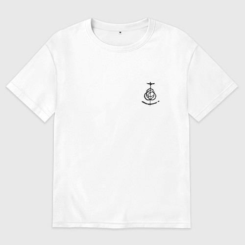 Мужская футболка оверсайз Символ Elden Ring - мини / Белый – фото 1