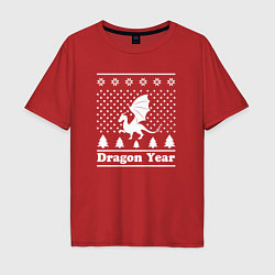 Мужская футболка оверсайз Sweater dragon year