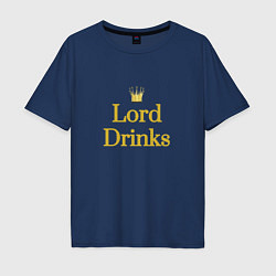 Футболка оверсайз мужская Lord drinks, цвет: тёмно-синий