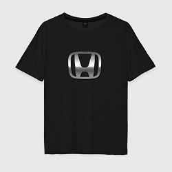 Футболка оверсайз мужская Honda sport auto silver, цвет: черный