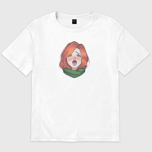 Мужская футболка оверсайз Windranger ahegao 2к бог / Белый – фото 1