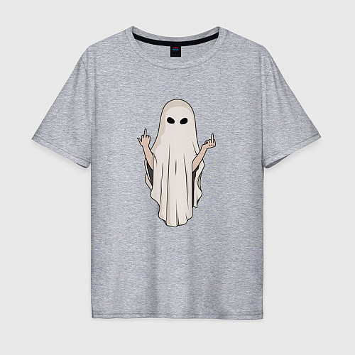 Мужская футболка оверсайз The unkind ghost / Меланж – фото 1