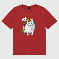 Футболка оверсайз мужская Я дракон, цвет: красный