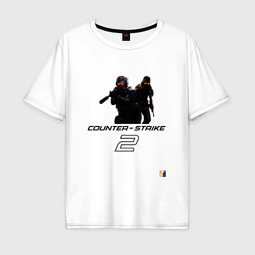 Мужская футболка оверсайз Counter-strike 2 - welcome to cs2 / Белый – фото 1