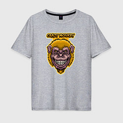 Мужская футболка оверсайз Yellow crazy monkey