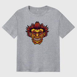 Футболка оверсайз мужская Бессонная ночь, цвет: меланж